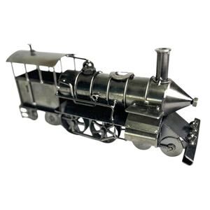 Steam Train Engine Hand Made Industrial Metal Design Artsy Whimsical 9.5" x 4.5"